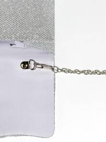 轻巧，商务休闲水钻装饰水桶包迷你抽绳设计，透明包仿珍珠包晚宴包，晚餐包迷人，优雅，精致，安静奢华的水钻适合派对女孩，女人，新娘非常适合派对，晚宴/宴会圣诞派对礼服，与新娘派对完美搭配，婚礼手拿包，派对包，非常适合派对婚礼舞会晚宴/宴会搭配节日派对礼服晚礼服和亮片礼服 - 銀色 - 查看 10