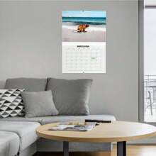 Dog Poop Calendar 2024, Funny Dog Calendar, Dogs Pooping In Beautiful Places, Humorous Wall Calendar - Baby Blue - View 3