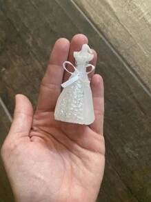 1 支工艺婚礼蜡烛浪漫婚礼回礼彩绘新娘礼服蜡烛万圣节、幽灵、秋季、节日、假日圣诞节、冬季、假日、节日、房间装饰、礼物 - 白色 - 查看 2