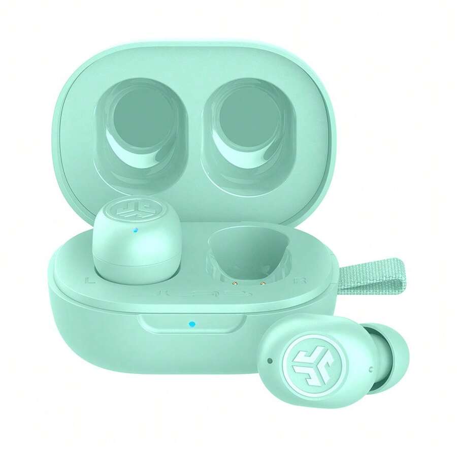 JLab JBuds Mini True Wireless Earbud Headphones & USB Charging Case, World's Smallest Earbud*, IP55 Sweat And Dust Proof, Bluetooth Multipoint, Be Aware Audio, 3 EQ Sound Settings, Crystal Clear Calls - Mint Green - View 1