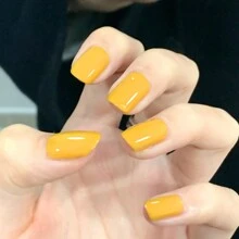 1瓶7.3ml全季適用的黃色凝膠指甲油,脫落淡彩色亮粉凝膠指甲油,適用於家庭美甲沙龍指甲藝術diy - 黃色 - 查看 3