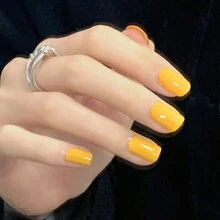 1瓶7.3ml全季適用的黃色凝膠指甲油,脫落淡彩色亮粉凝膠指甲油,適用於家庭美甲沙龍指甲藝術diy - 黃色 - 查看 5