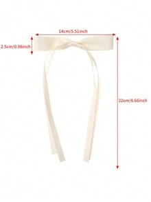 1只單色y2k千禧年蝴蝶結緞帶髮夾,可愛的發饰,適用於辮子,馬尾,畢業禮物