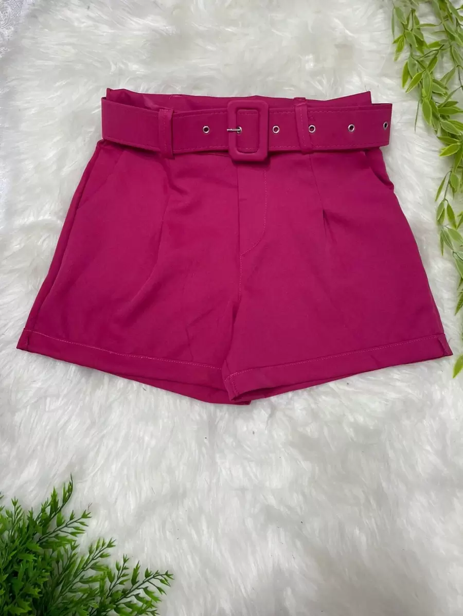 Women Shorts - 玫紅色 - 查看 1