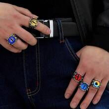 1pc Vintage Creative Devil Eye Bold Men's Ring, Exaggerated Punk Style Accessory Jewelry - evil eye - View 9