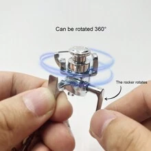 1個銀色小型＆逼真＆360度可旋轉＆全金屬精巧的釣竿和捲線器鑰匙扣,也可用作裝飾袋子的龍蝦扣,非常適合作為送給陌生人、父親節、生日、釣魚愛好者、戶外愛好者的完美禮物 - 銀色 - 查看 5