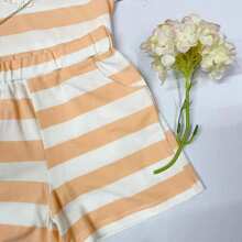 Fulongkids進口4到10歲女童套裝 - 橘色 - 查看 4