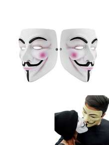 2pz Mascara de Diximus V para máscara Vendetta Anonymous Guy Fawkes Máscara de Hallowee - Blanco - Ver 3