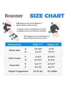 Miếng đệm đầu gối Đệm khuỷu tay Cổ tay Lính canh 3 trong 1 Bộ Đen - màu đen - Xem 6