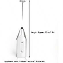 使用這款電動牛奶咖啡泡沫製造機製作美味的泡沫飲品--適用於咖啡、巧克力、拿鐵、卡布奇諾、奶茶、椰奶、酪蛋飲品 (電池不包含在內)