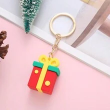 5 Piezas Llaveros Con Temática Navideña, Incluyendo Diseño De Árbol De Navidad Y Ciervo - Multicolor - Ver 7