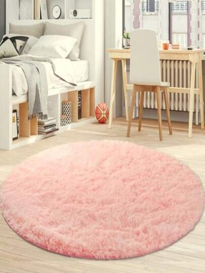 Tapete Redondo Grande Sala Quarto Peludo Felpudo 1,30 M
