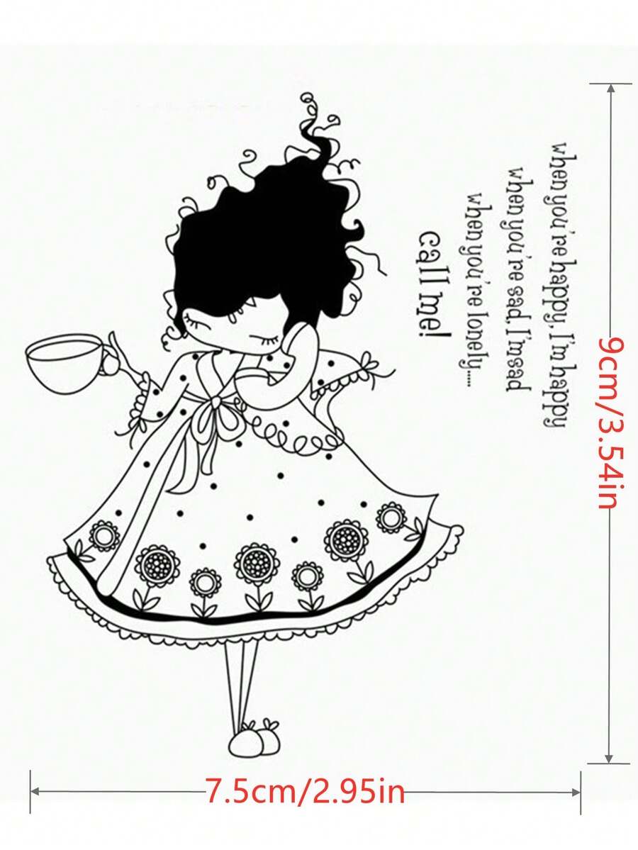 1入組透明膠印章,diy手工製作印章 - 透明 - 查看 1