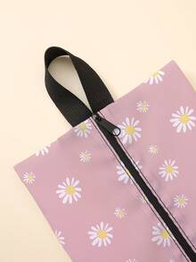 Bolsa de almacenamiento de zapatos de viaje con estampado floral diminuto de estilo minimalista