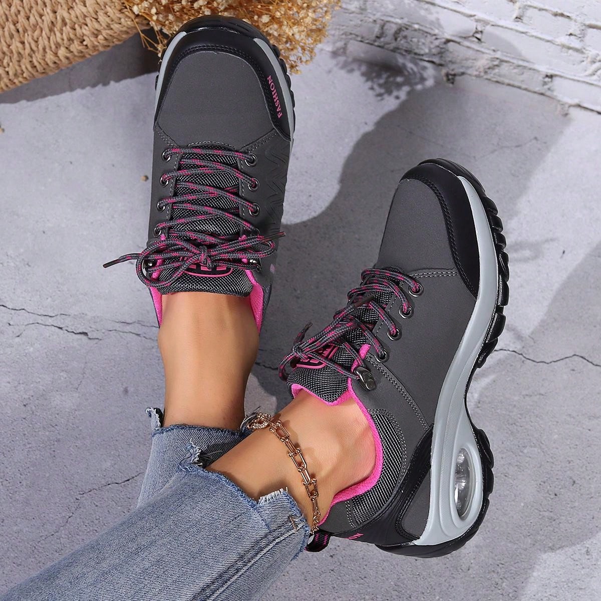 Plus Size Women's Air Cushion Hiking Shoes, Casual & Lightweight Sports