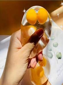 1 Pieza Juguete Transparente Con Forma De Yema De Huevo Para Aliviar El Estrés, Juguete Suave De Simulación De Comida Linda, Regalo De Alivio De Ansiedad Para Adultos En Navidad (estilo Aleatorio)