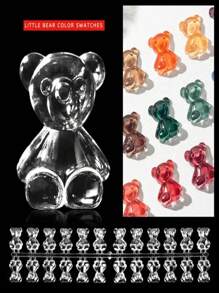 Muestrarios de ositos para gel de uñas - transparente - Ver 1