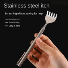 Stainless Steel Extendable Pen Shaped Back Scratcher, Portable Gentleman's Scratch Tool - Silver - View 6