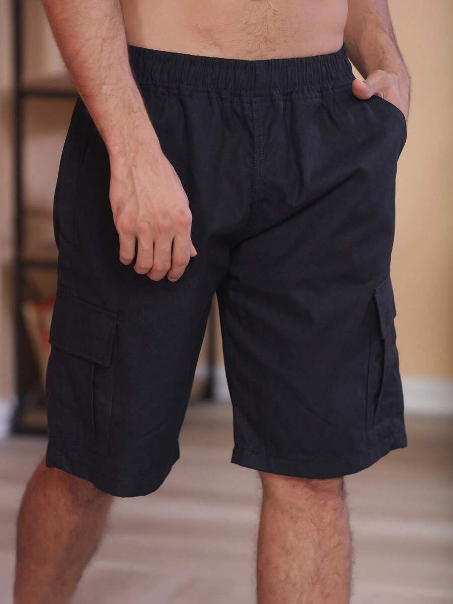 Men Denim Shorts - Black - View 1
