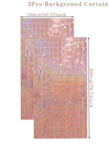 2/4 pièces Rideau de fond en plastique à paillettes carrées laser rose gold, convient pour anniversaire, mariage, fête, décoration de Noël, décoration murale de salle de fête à la maison, avec bannière à paillettes, cadeau d'anniversaire, décoration de fête pour dames, décoration d'Halloween, cadeau d'Halloween, décoration de chambre d'Halloween, décoration de Noël pour la maison, cadeau de Noël, décoration du Nouvel An - Or rose - Voir 4