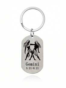 1個時尚中性星座鑰匙扣,提供12種不同的星座款式(摩羯座、金牛座、處女座、水瓶座、雙魚座、巨蟹座、射手座、白羊座、天秤座、獅子座、雙子座、天蠍座),節日男女生禮物 - 銀色 - 查看 8