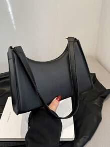 純色簡約奢華光澤時尚可愛的單肩包尼奇斯豪伯包,女士多功能肩包,優雅腋下袋