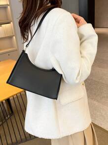 純色簡約奢華光澤時尚可愛的單肩包尼奇斯豪伯包,女士多功能肩包,優雅腋下袋