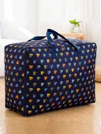 1PC XL Capacity Solid Color Travel Bag Oxford Bag, Luggage Bag Clothing Zipper Storage Luggage Bag Suitable For Men And Women, Storage Covers Duvet Storage Cover Quilt Storage Bags Large Bags For Storage Fabric Storage Bag Back To School School Bag Travel Essentials Travel Organizer For Beach Summer Vacation Bag For School School Accessories School Stuff