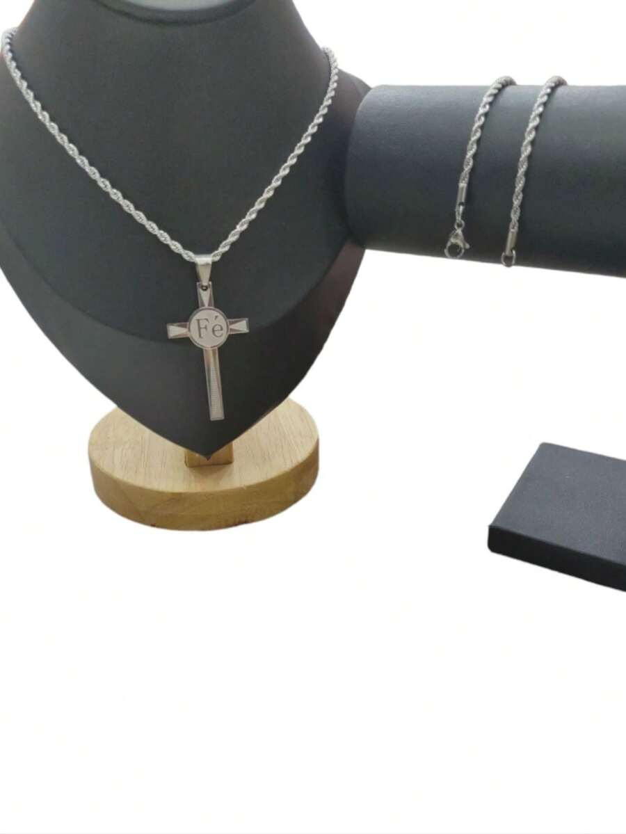 Men's Necklace Sets - Bạc - Xem 1