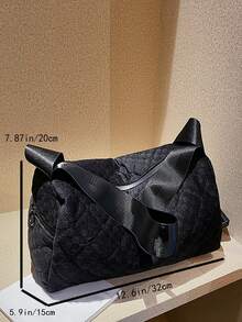 簡約菱形拼接棉被手提包,大容量肩背包,柔軟墊起手提包,棉被斜挎包,大容量工作肩背包,棉被包大容量斜背包,女士墊肩包