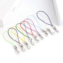 20pcs/pack Colorful Polyester Lobster Clasp Mobile Phone Cord Jewelry Accessory, Diy Handmade Material - Multicolor - View 7