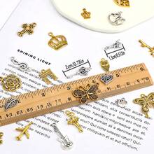 100克古銅金色和銀色珠子,diy項鍊、手鐲、耳環配飾、工藝吊墜 - 彩色 - 查看 5