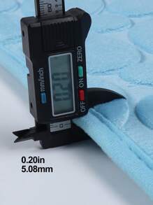 1 Miếng Flan mềm Màu xanh Bầu trời Đá cuội Thảm , Không trượt Đáy , Thích hợp Đối với Phòng khách , Phòng ngủ , Phòng tắm - Những viên sỏi dài màu xanh da trời - Xem 8