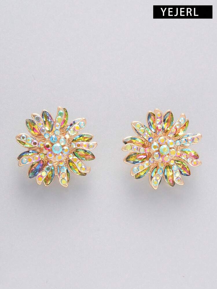 件時尚系列水晶水鑽、金屬鑲嵌水滴水鑽紐扣、碎花、手工少女心、歐美配件 - 彩色 - 查看 6