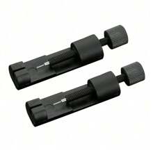 2入組黑色小型新款塑料手動手錶維修工具,迷你手錶帶拆卸和調整工具,手錶帶拆卸器和手錶鏈調節器 - 黑色 - 查看 1