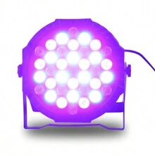 Led Light Projector RGB Stage Reflector With Remote Control 36W Audiorhythmic Multicolor Light Cannon - Black - View 5