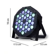 Led Light Projector RGB Stage Reflector With Remote Control 36W Audiorhythmic Multicolor Light Cannon - Black - View 2