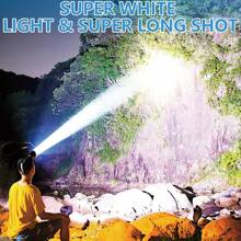 1入可充電led頭燈,超亮頭燈手電筒,適用於騎車、釣魚,90度調節防水耐用頭燈,適用於露營,跑步,徒步旅行