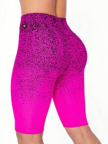 Women Sports Shorts - 玫紅色 - 查看 2