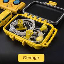 hellodigi Waterproof Earphone Storage Bag IP68 Protective Earbuds Case Headset Cables Plug Accessories Box Holder Shockproof - Yellow - View 6