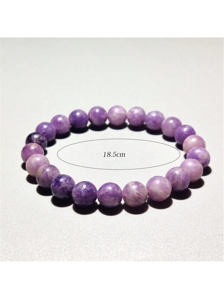 9 Bracciali In Pietre Naturali Curative - Braccialetti Elastici Con Cristalli Colorati, Diametro 5.5cm, Regali Di Amicizia E Benessere Per Donna - 4