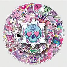 50入組粉彩哥德式圖案可愛塗鴉防水貼紙