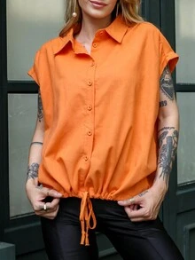 Women Blouses - trái cam - Xem 3