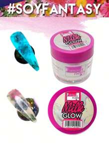 1 Onza Acrilico Milk Glow  Fantasy Nails - Blanco - Ver 4