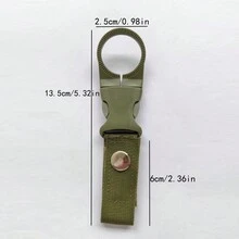 1個多功能水壺扣環,戶外旅行登山水壺環扣,戶外攜帶尼龍露營卡比納,戶外尼龍飲料瓶網帶扣環,多功能卡比納扣,便攜礦泉水瓶繩,尼龍腰掛瓶帶