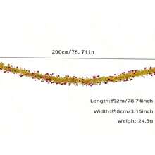 1pc Mixed Color Five-pointed Star Shaped Tassel Ribbon Flower Decoration - Multicolor - View 2