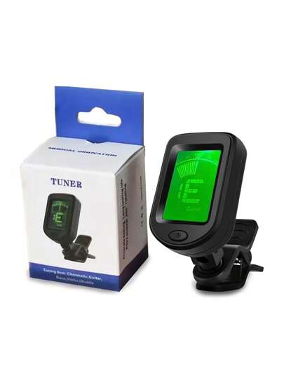 电子调音器，适用于吉他和尤克里里琴，高精度便携式调音仪，耐用紧凑的音乐配件，音乐爱好者的必备品
