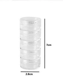 5入組旅行珠寶盒,用於耳環,戒指,項鍊,女性便攜式圓形分層儲物盒