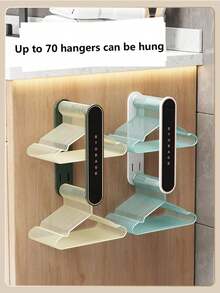 1pc New Style Retractable Clothes Hanger Without Drilling, Multifunctional Storage Rack For Household Balcony/wall-mounted Drying Shelf Organizer - Black and White - View 3