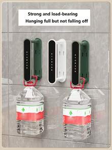 1pc New Style Retractable Clothes Hanger Without Drilling, Multifunctional Storage Rack For Household Balcony/wall-mounted Drying Shelf Organizer - Black and White - View 6